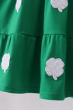 Green clover sequin ruffle tiered dress - Aaria Tees Aaria Tees
