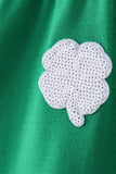 Green clover sequin ruffle tiered dress - Aaria Tees Aaria Tees