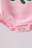 Pink clover glitter ruffle bubble - Aaria Tees Aaria Tees