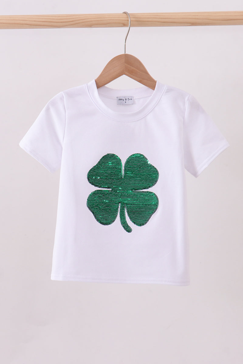 Pink clover glitter top - Aaria Tees Aaria Tees