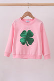 Pink clover glitter mom&me top Aaria Tees