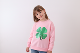 Pink clover glitter mom&me top Aaria Tees