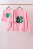 Pink clover glitter mom&me top Aaria Tees