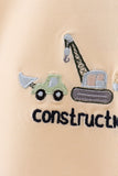 Beige construction embroidery top - Aaria Tees Aaria Tees