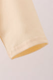 Beige construction embroidery top - Aaria Tees Aaria Tees