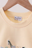 Beige construction embroidery top - Aaria Tees Aaria Tees