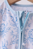 Blue bunny egg bamboo romper - Aaria Tees Aaria Tees