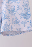 Blue bunny egg bamboo pajama shorts set - Aaria Tees Aaria Tees