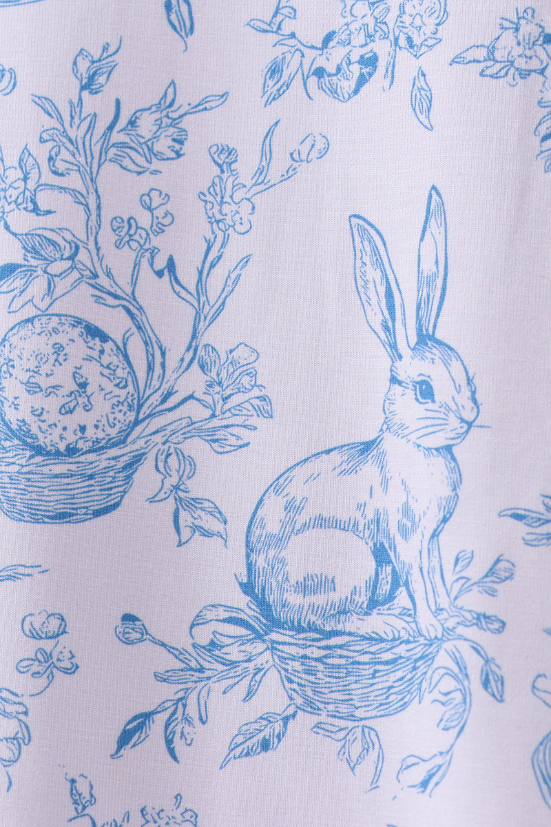 Blue bunny egg bamboo pajama shorts set - Aaria Tees Aaria Tees