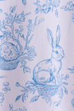 Blue bunny egg bamboo pajama shorts set - Aaria Tees Aaria Tees