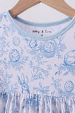 Blue bunny egg bamboo dress - Aaria Tees Aaria Tees