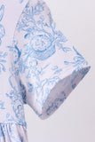 Blue bunny egg bamboo dress - Aaria Tees Aaria Tees