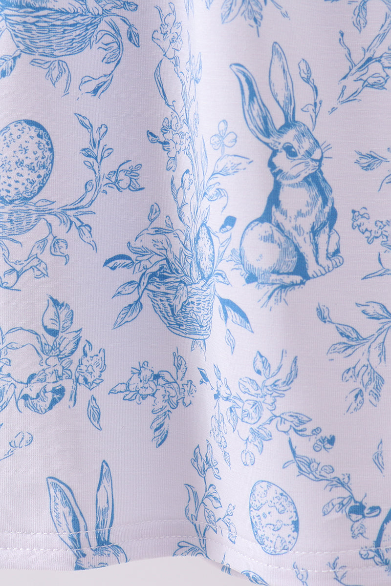 Blue bunny egg bamboo dress - Aaria Tees Aaria Tees