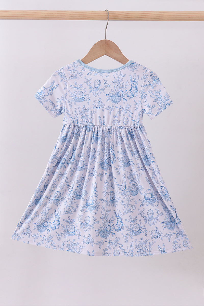 Blue bunny egg bamboo dress - Aaria Tees Aaria Tees