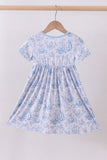 Blue bunny egg bamboo dress - Aaria Tees Aaria Tees