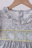 Floral bunny smocked dress - Aaria Tees Aaria Tees