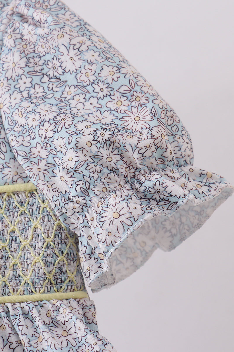 Floral bunny smocked dress - Aaria Tees Aaria Tees