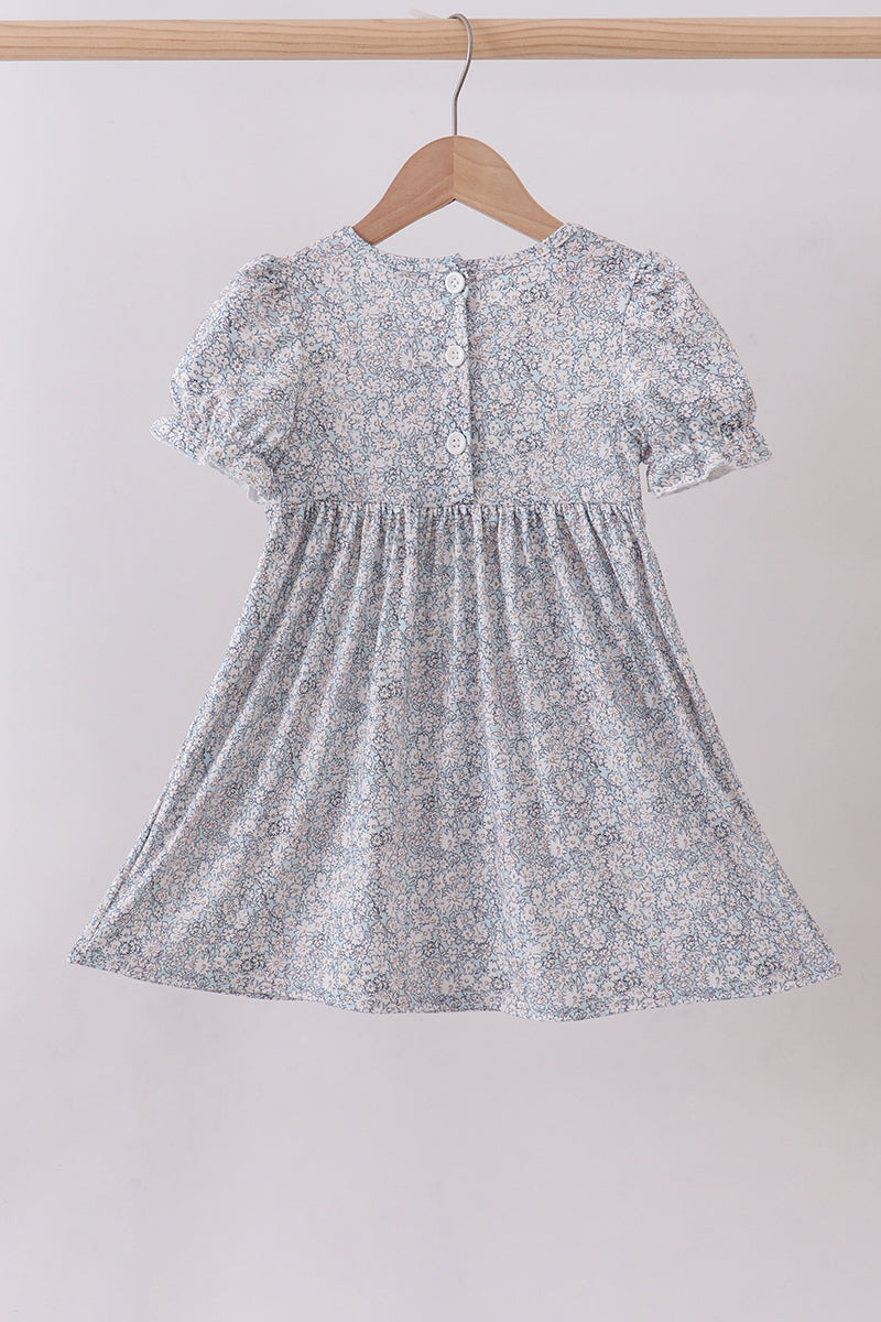 Floral bunny smocked dress - Aaria Tees Aaria Tees