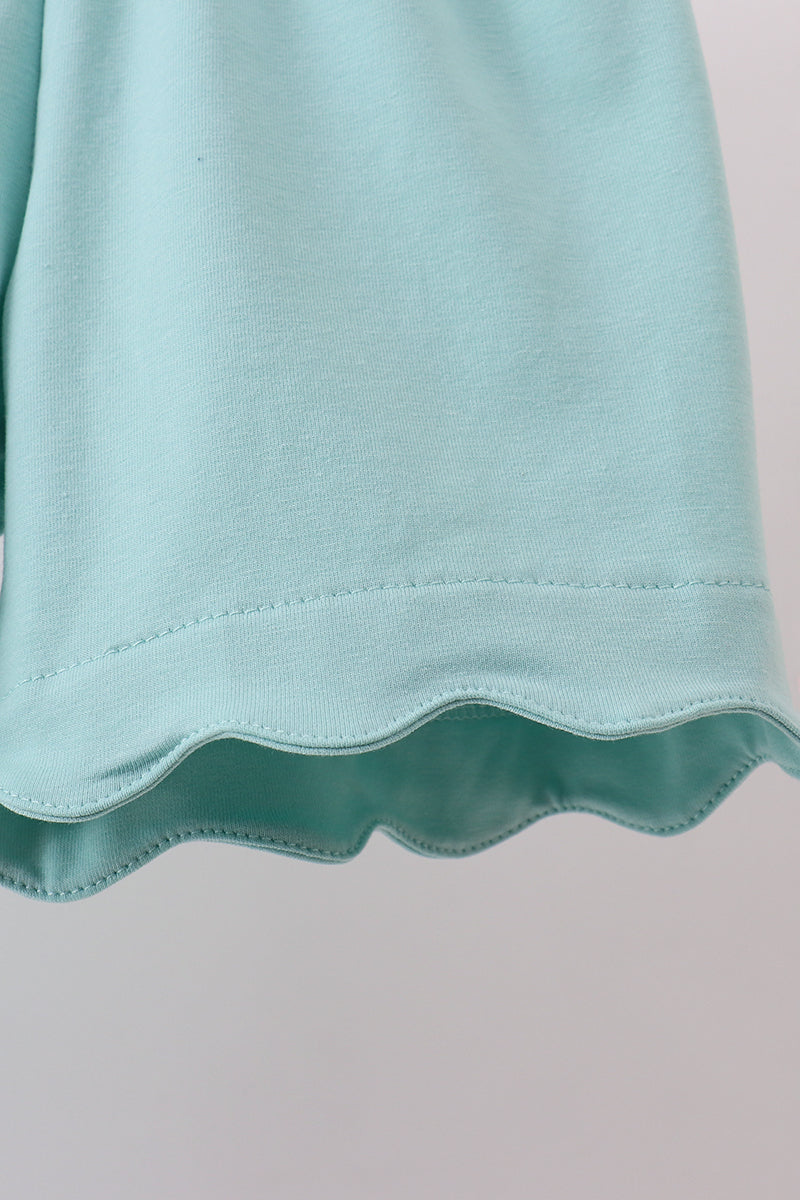 Green bunny applique shorts set - Aaria Tees Aaria Tees