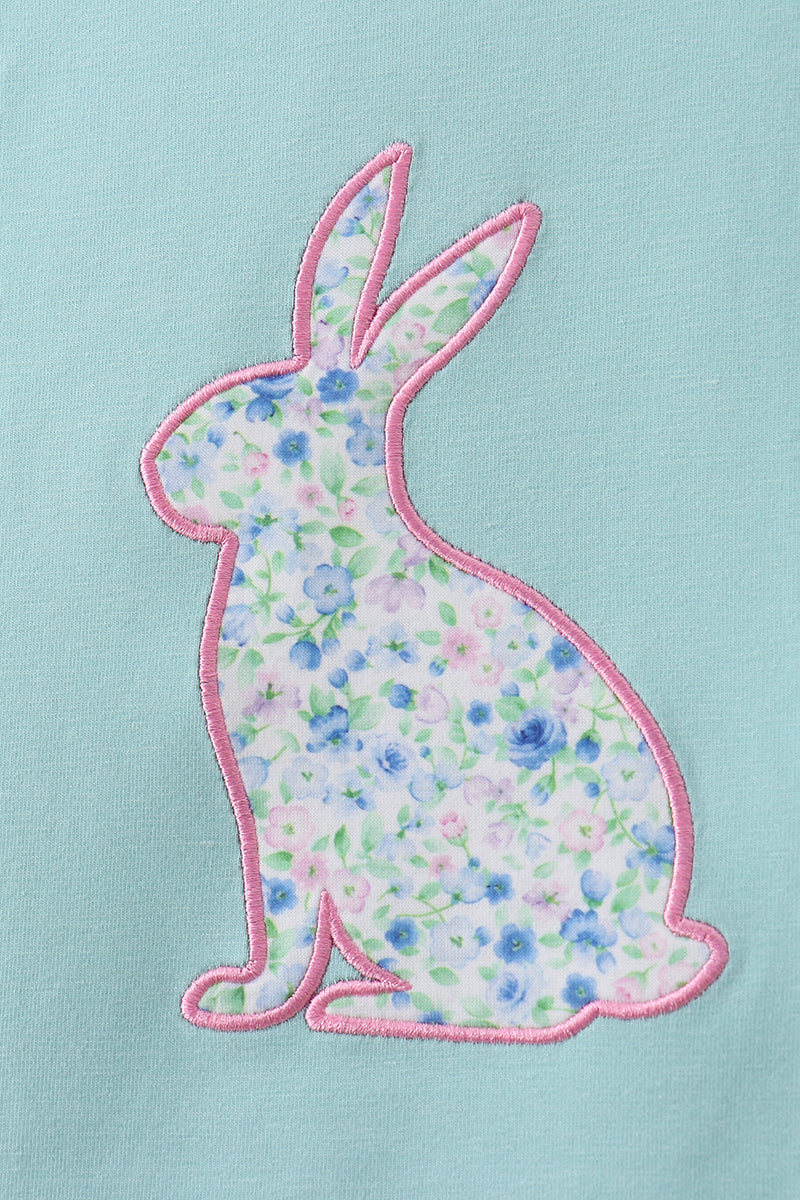 Green bunny applique shorts set - Aaria Tees Aaria Tees