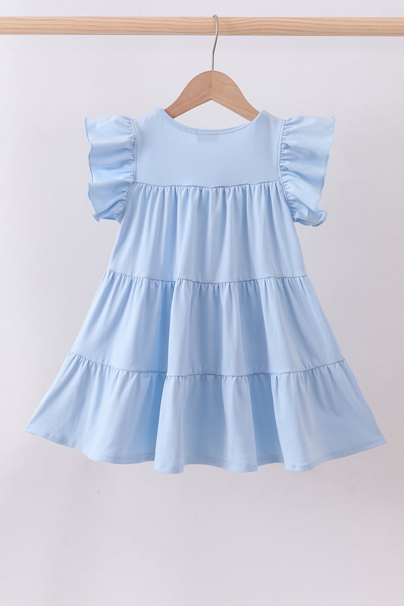 Blue cross sequin tiered dress - Aaria Tees Aaria Tees