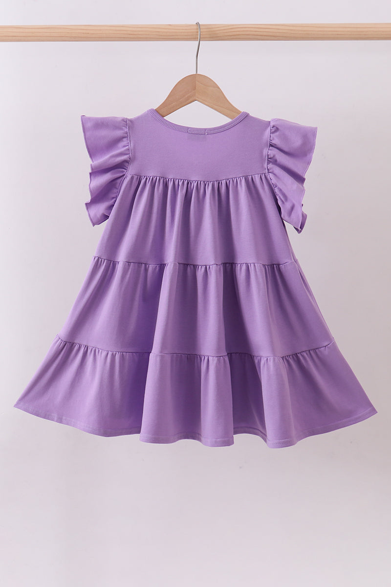 Lavender cross sequin tiered dress - Aaria Tees Aaria Tees