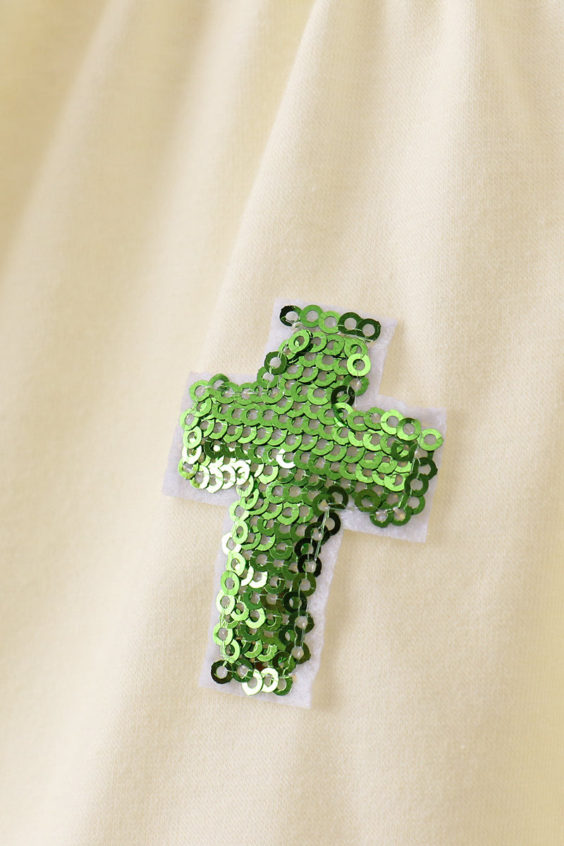 Yellow cross sequin tiered dress - Aaria Tees Aaria Tees