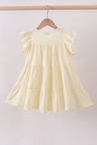 Yellow cross sequin tiered dress - Aaria Tees Aaria Tees