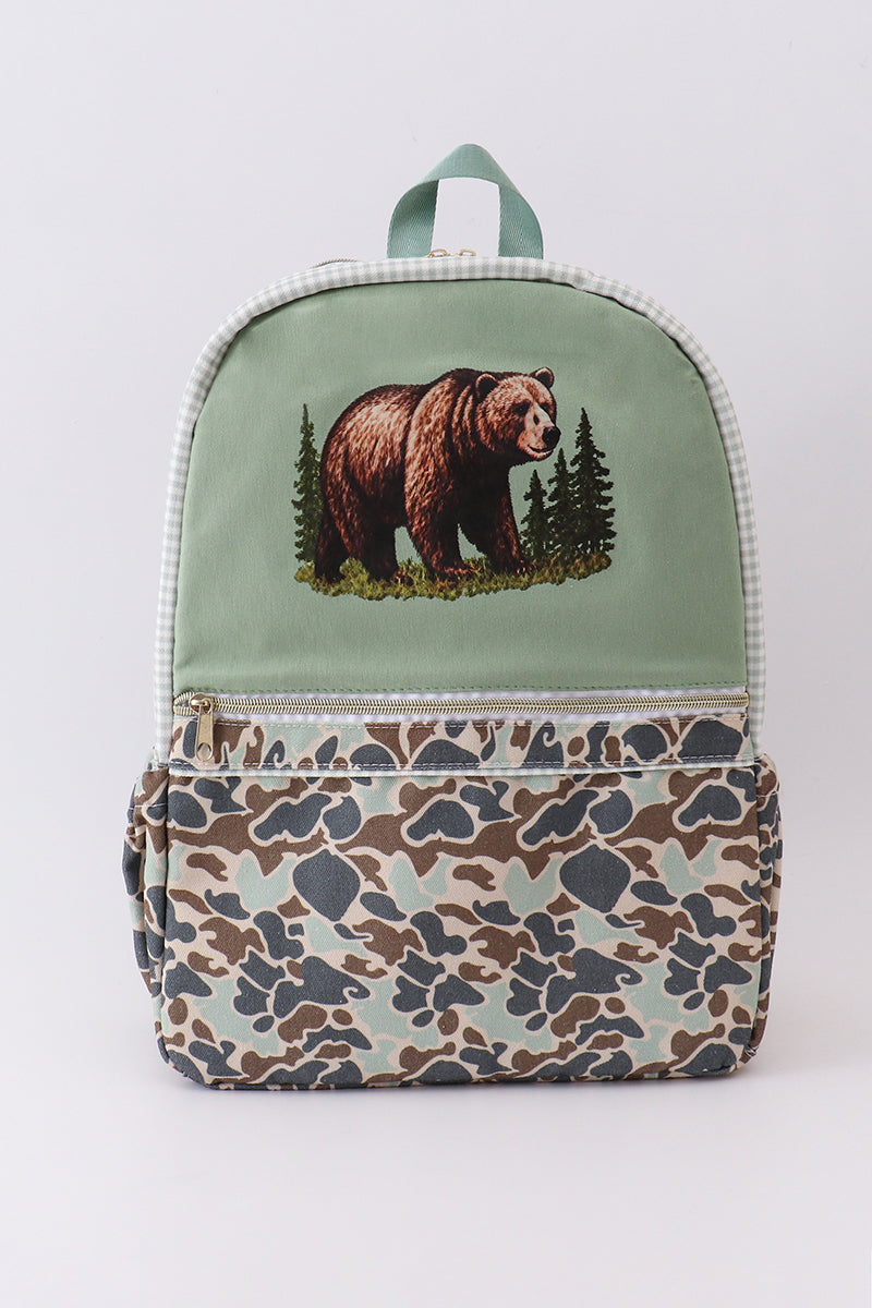 Camouflage bear print backpack - Aaria Tees Aaria Tees