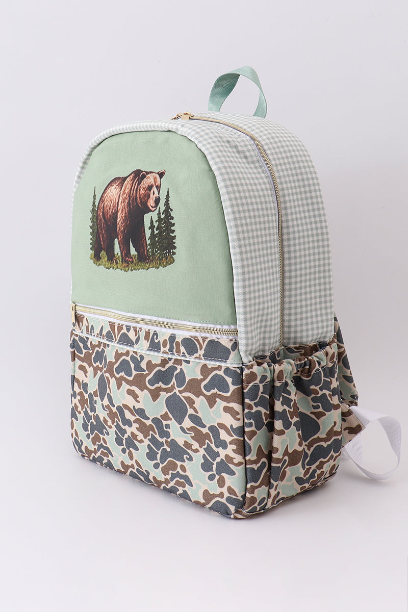 Camouflage bear print backpack - Aaria Tees Aaria Tees