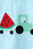 Blue watermelon truck seersucker shorts set - Aaria Tees Aaria Tees