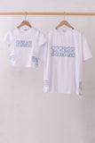 White MAMA bow applique mom&me top - Aaria Tees Aaria Tees