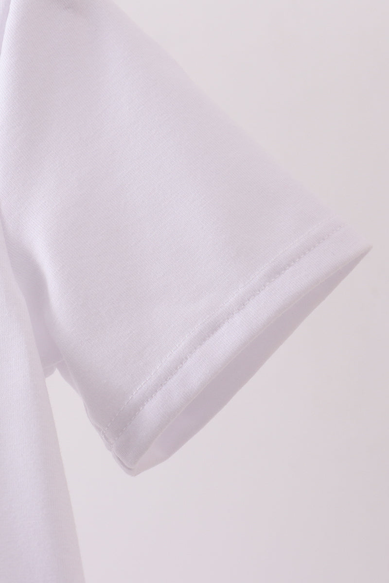 White MAMA bow applique mom&me top - Aaria Tees Aaria Tees