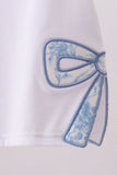 White MAMA bow applique mom&me top - Aaria Tees Aaria Tees