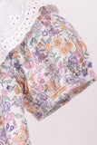 Red Floral Lace Bubble Aaria Tees