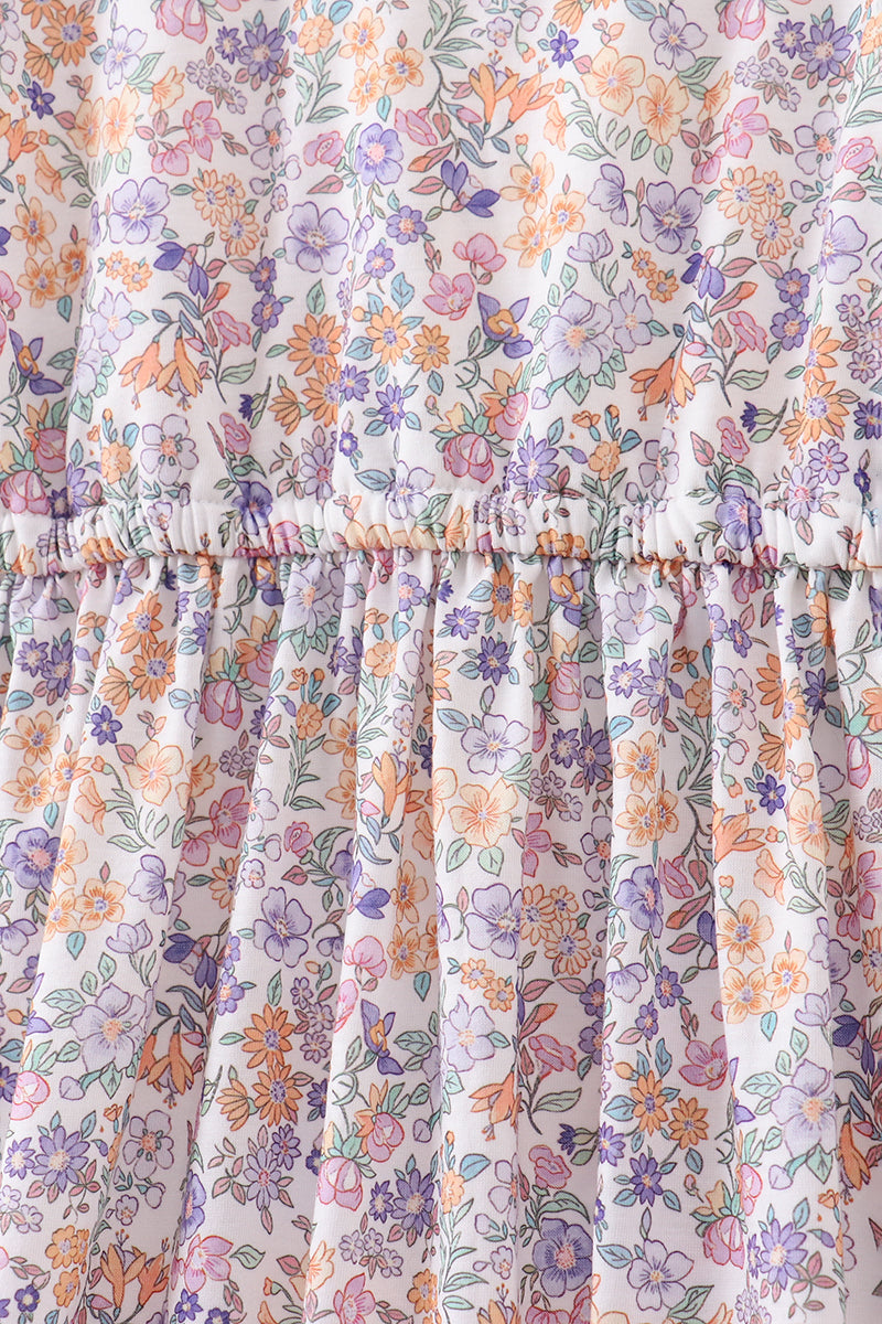 Purple floral lace women dress - Aaria Tees Aaria Tees