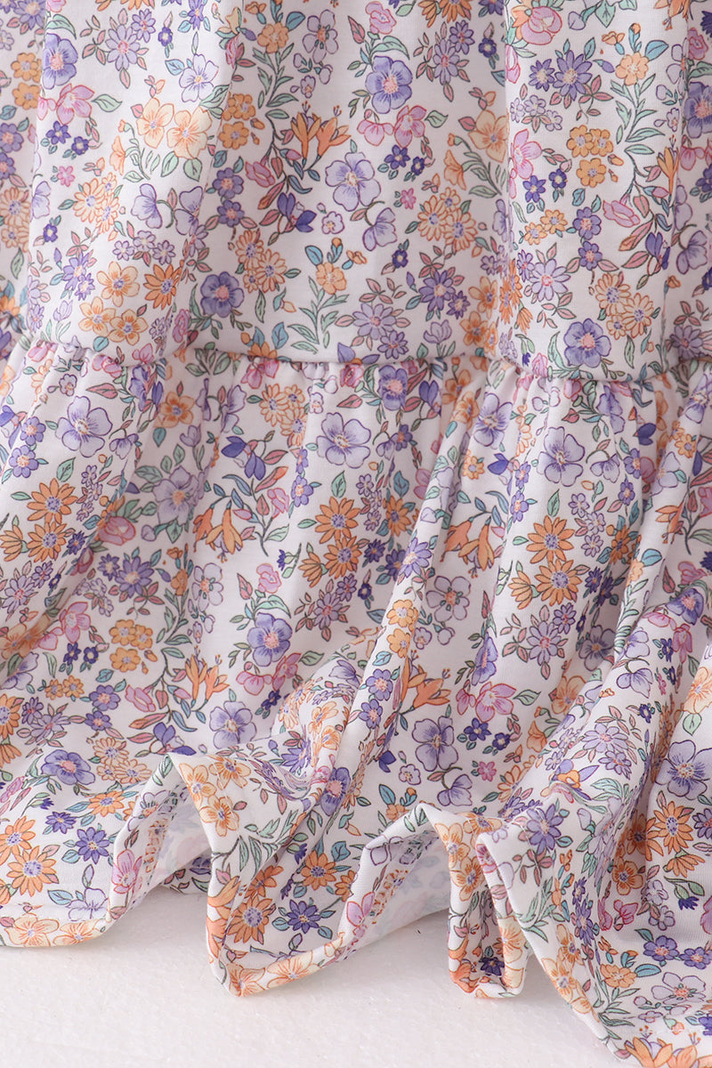 Purple floral lace women dress - Aaria Tees Aaria Tees
