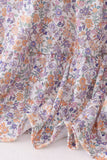 Purple floral lace women dress - Aaria Tees Aaria Tees
