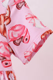 Pink bow baseball bamboo dress - Aaria Tees Aaria Tees