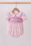 Purple birthday embroidery bubble - Aaria Tees Aaria Tees