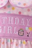 Purple birthday embroidery bubble - Aaria Tees Aaria Tees
