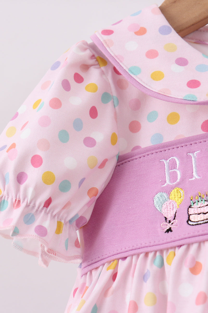 Purple birthday embroidery bloomer set - Aaria Tees Aaria Tees
