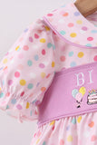 Purple birthday embroidery bloomer set - Aaria Tees Aaria Tees