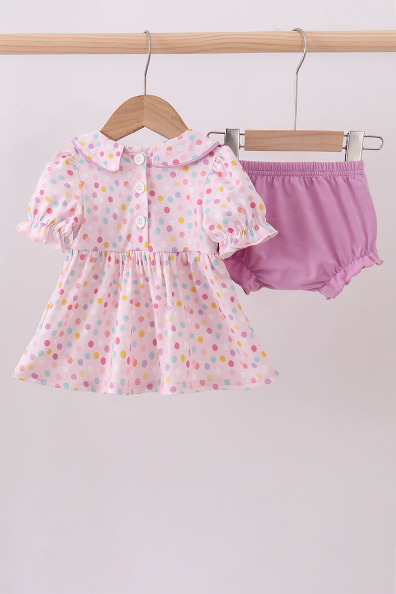 Purple birthday embroidery bloomer set - Aaria Tees Aaria Tees