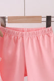 Pink character embroidery gingham bubble - Aaria Tees Aaria Tees