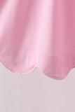 Pink big sister embroidery ruffle shorts set - Aaria Tees Aaria Tees
