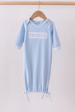 Blue brother embroidery gown - Aaria Tees Aaria Tees