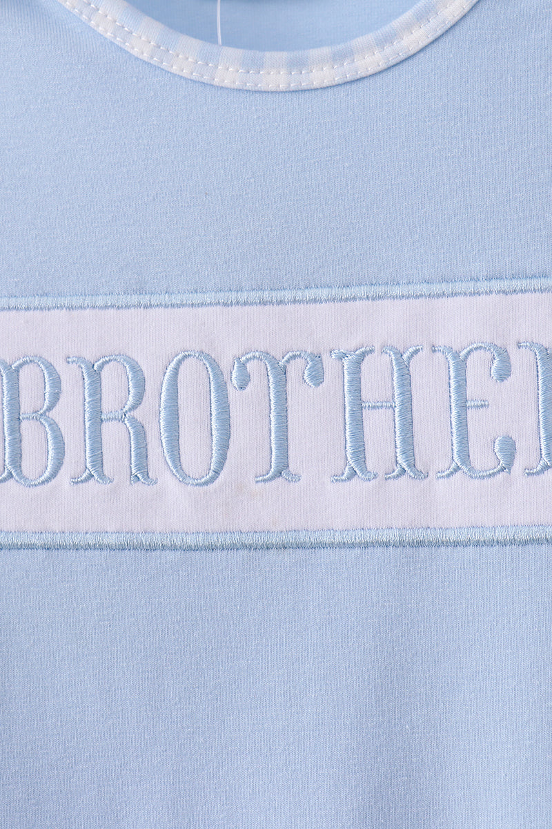 Blue brother embroidery gown - Aaria Tees Aaria Tees