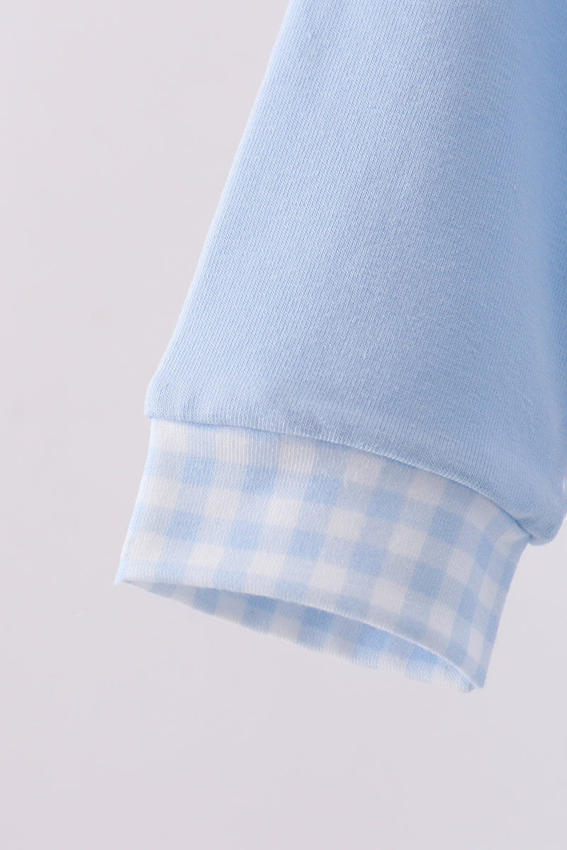 Blue brother embroidery gown - Aaria Tees Aaria Tees