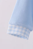 Blue brother embroidery gown - Aaria Tees Aaria Tees